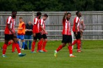 2008/2017 Guildford City FC v Camberley Town. FA Cup. City 4-0 Winners. City's Kieran Campbell celebrates scoring city's first