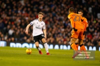24/02/2018. Fulham v Wolverhampton Wanderers. Action from the SkyBet Championship at Craven Cottage as League leaders visit 5th place. FulhamÕs Tom CAIRNEY